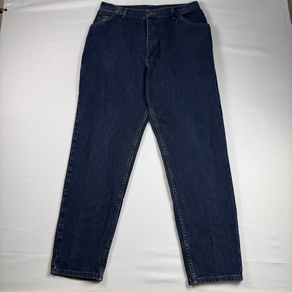 Vintage Wrangler for Women High Waisted Mom Jeans Dark Wash Tapered Leg Sz 16